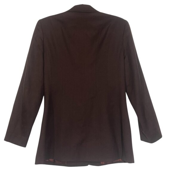 Express Vintage Wool Blazer Brown 2-Button Size 2 / Medium Office Work Preppy - Picture 2 of 8